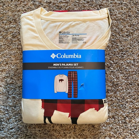 Men’s Columbia pajama set-XL Buffalo plaid long sleeved fleece - Picture 1 of 4